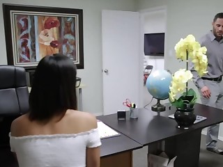 Co-worker's penis turns broadly to be better for the Asian than dildo