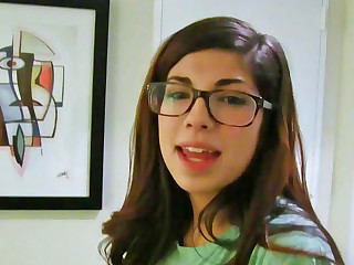 Ava Taylor wears her glasses to the fullest extent a finally she plays with a cock